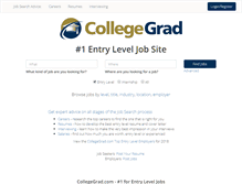 Tablet Screenshot of collegegrad.com